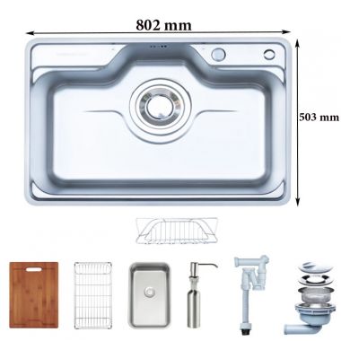 Chậu Rửa Bát 1 Hố Nobinox LIKEN NL725D