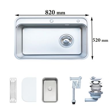 Chậu Rửa Bát 1 Hố Nobinox MONO VA207