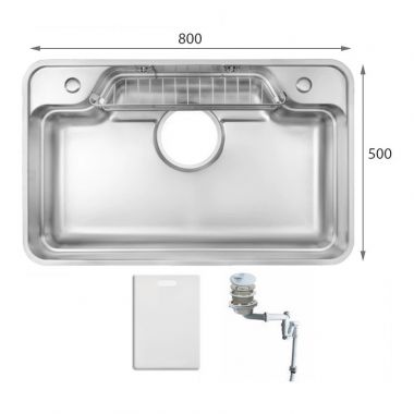 Chậu Rửa chén 1 Hố GrandX GX8050JP Hikari