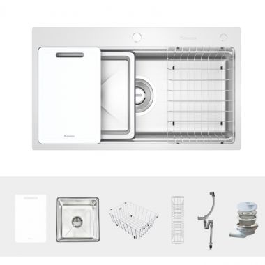 Chậu Rửa Chén 1 Hố Konox KN8751TS Dekor