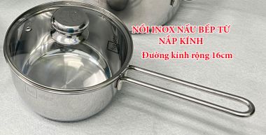 Quánh Bếp Từ Fivestar 16cm Nắp Kính