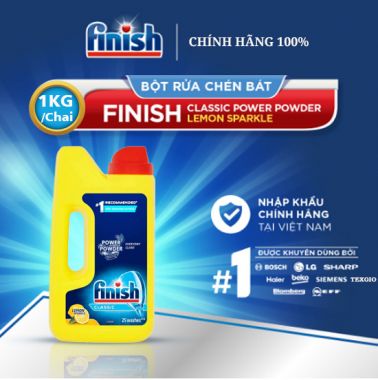 Bột Rửa Chén Finish 1KG Dishwasher Powder Lemon 