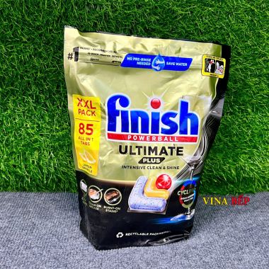 Viên Rửa Chén Finish Ultimate Plus 85V Hương Chanh 
