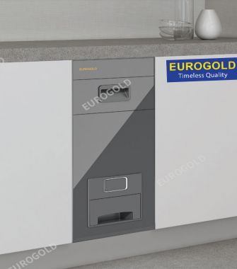 Thùng Gạo Mặt Gương Nút Nhấn Màu Ghi Eurogold CB300G