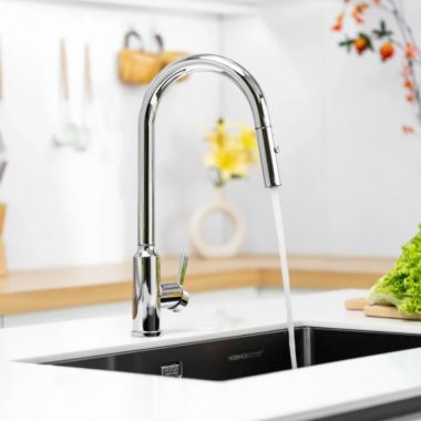 Vòi Rửa Bát Nóng Lạnh Dây Rút Nobinox IVY NX202