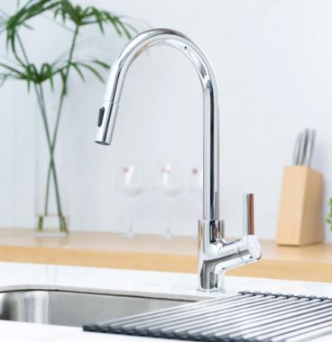 Vòi Rửa Chén Nóng Lạnh Dây Rút Nobinox LOFT NX533