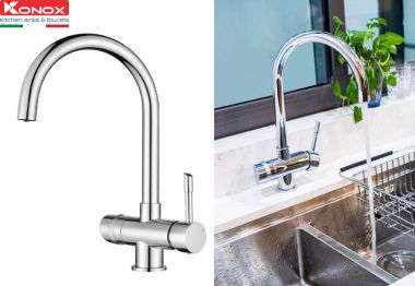 Vòi Rửa Chén 3 Đường Nước Konox Trim-Water Chrome