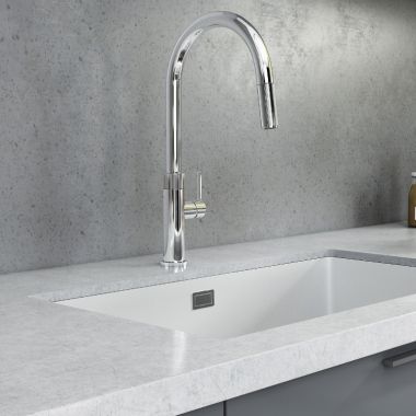 Vòi Rửa Chén Dây Rút Konox Lasi Chrome