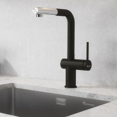 Vòi Rửa Chén Dây Rút Konox Stream Smart Black