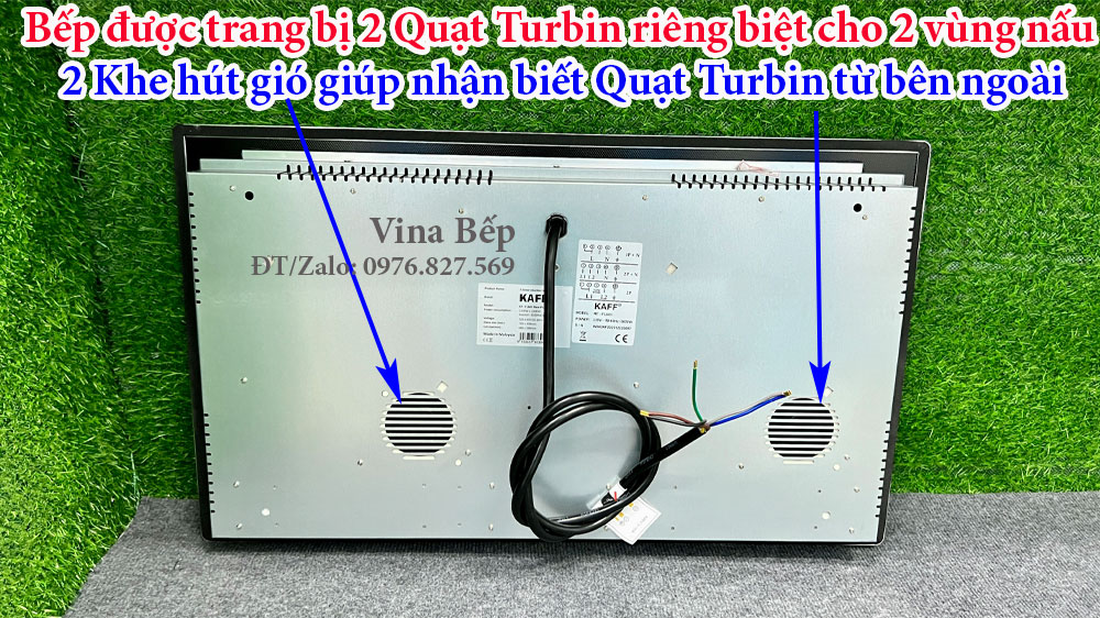 Bếp Từ Kaff KF-FL68II New Plus có 2 quạt turbin