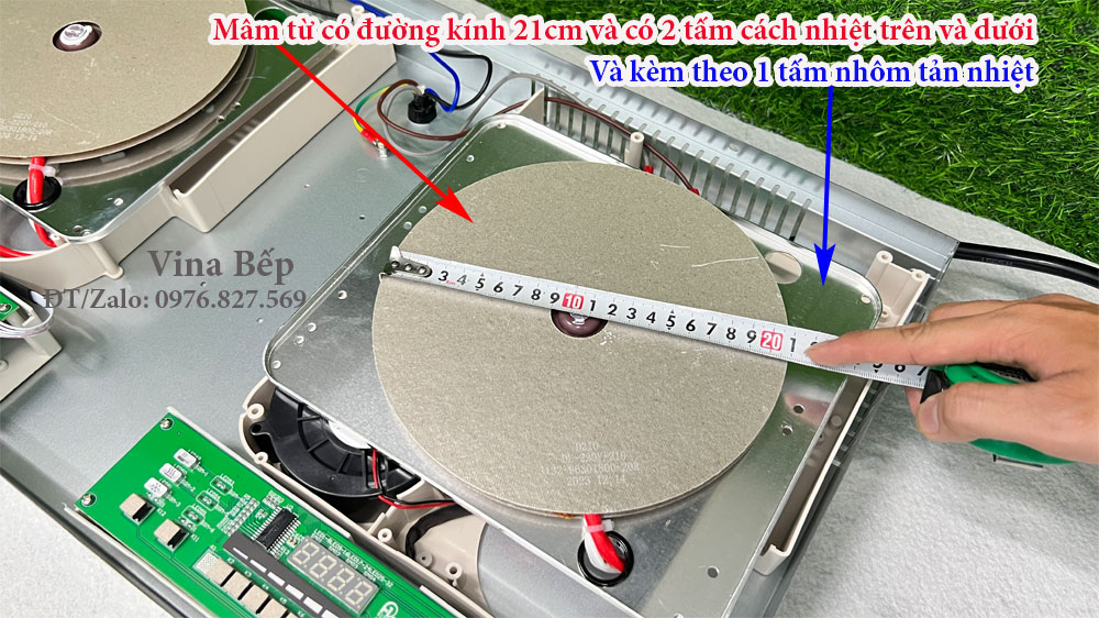 Bếp Từ Kaff KF-FL68II New Plus Có Mâm Từ Cách Nhiệt 3 Lớp