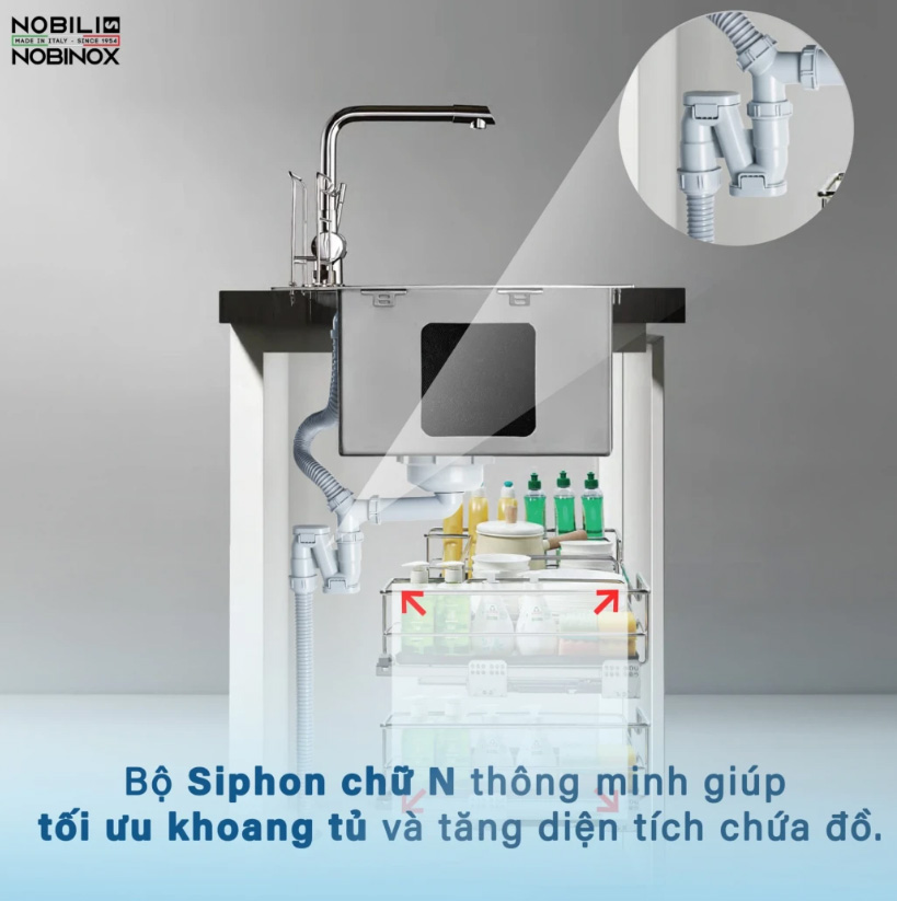 Chậu rửa b&aacute;t 1 Hố Nobinox LIKEN NL790D