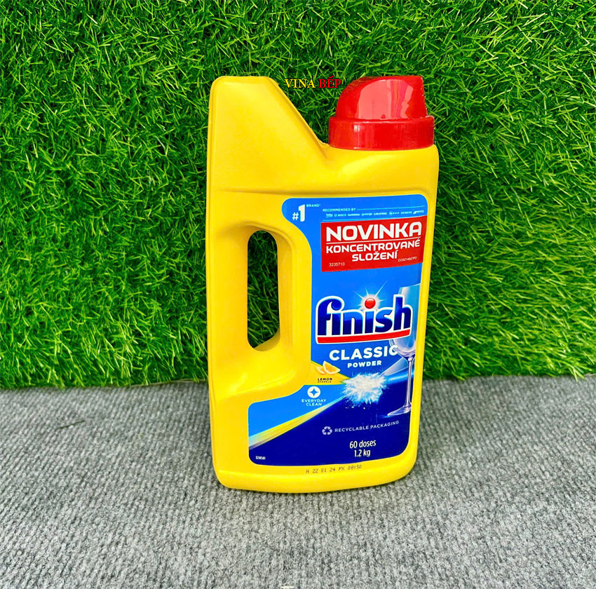 Bột Rửa Chén Finish 1.2Kg Classic Powder Hương Chanh